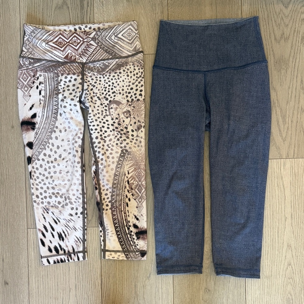 Onzie Cheetah Print and Gray Leggings
